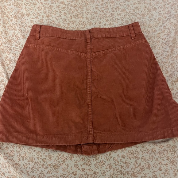 Free People Terracotta Corduroy Mini Skirt - Picture 2 of 3